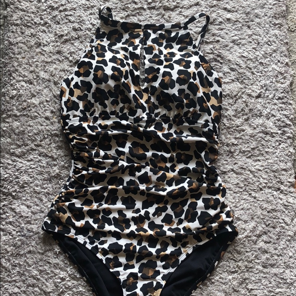 Ellen Tracy “Natural” Animal Print Swimsuit